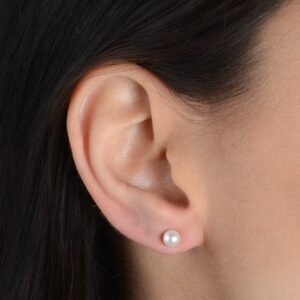 Brinco Clássico de Pérola Banhado a Ouro 24k