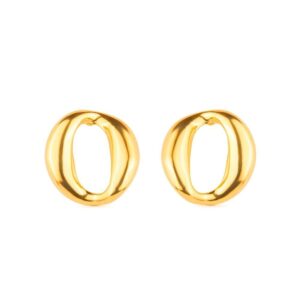 Brinco Elo Corrente Banhado a Ouro 24k