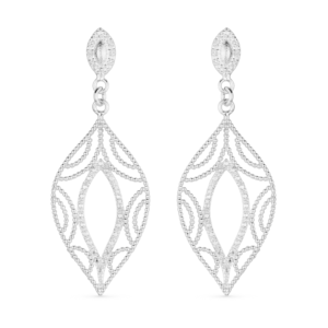 Brinco Folha de Gala Banhado em Ródio