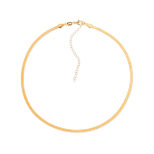 Colar Chocker de Fita Banhado a Ouro 24k