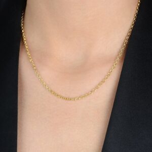 Corrente Elo Português Banhado a Ouro 24k