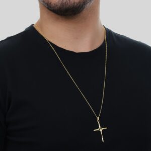 Pingente Crucifixo Banhado a Ouro 24k