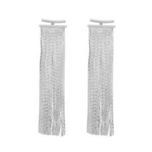 Brinco de Franja Banhado em Ródio