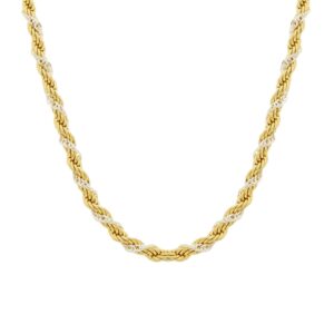 Colar Baiano Banhado a Ouro 24k e Ródio